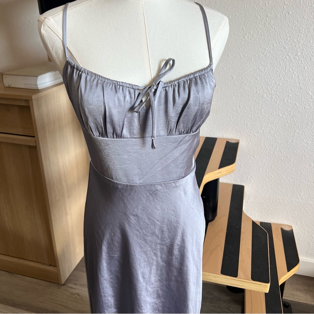 Aritzia Midi Dress in silver